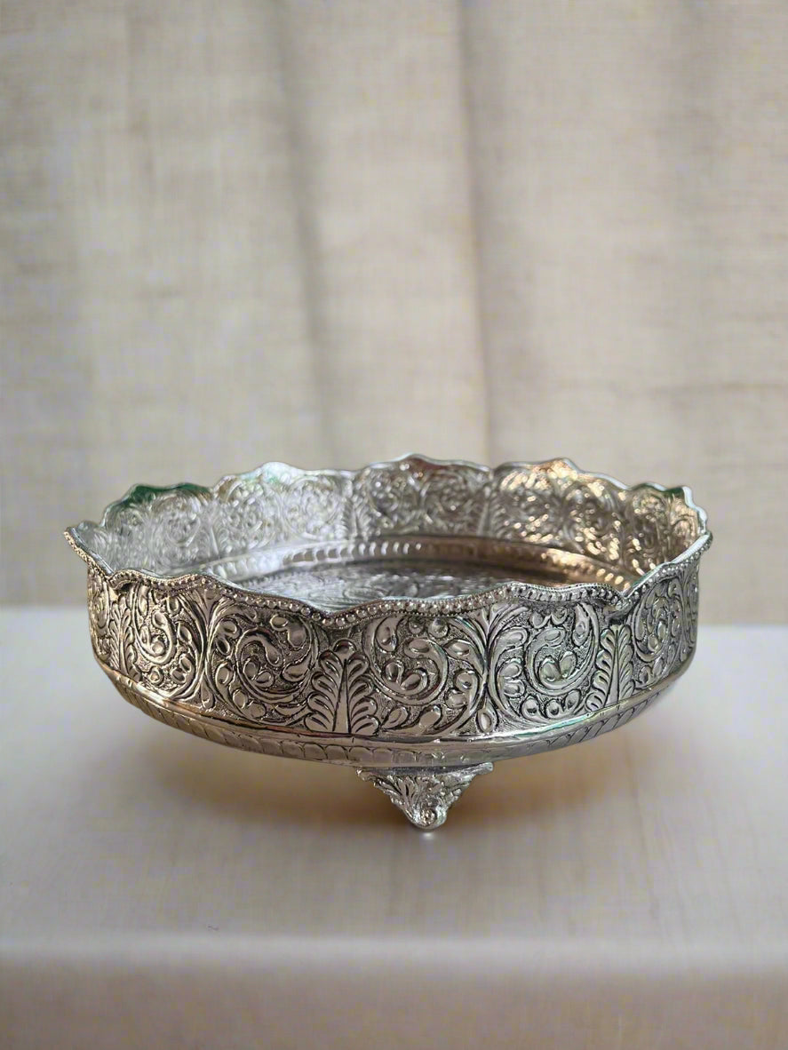 German silver Designer urli bowl for home décor/gift item/snacks/fruits